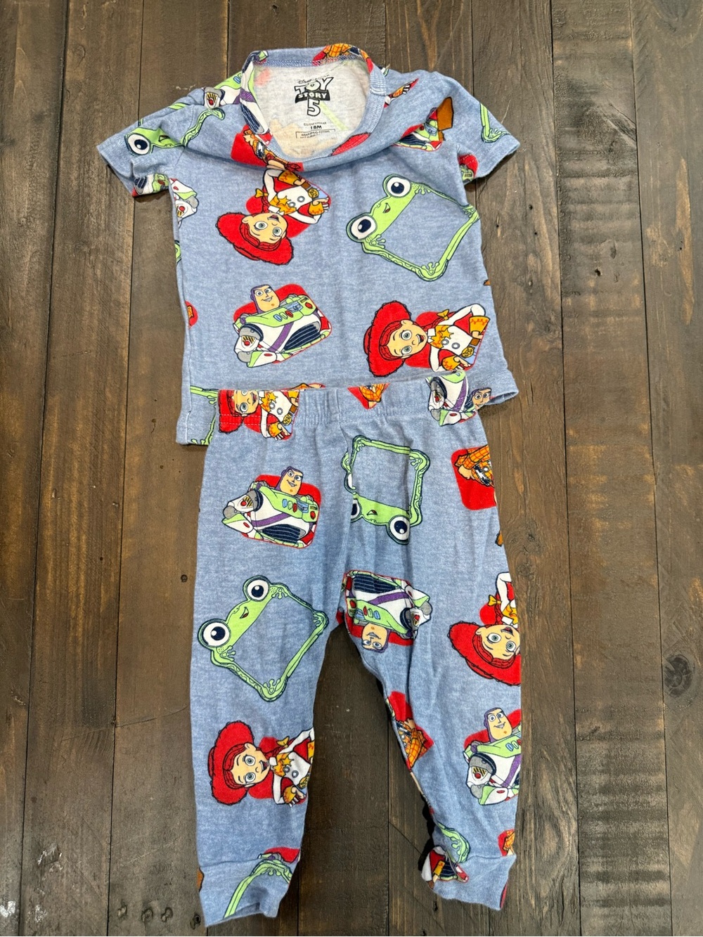 18 Month Toy Story Kids 2-Piece Blue Character Pajama Set